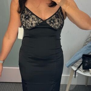 Satin maxi dress. Size small